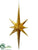 Metal Northern Star Ornament - Gold - Pack of 1