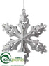 Silk Plants Direct Ornament - Silver - Pack of 36