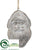 Santa Mold Ornament - Silver Antique - Pack of 12