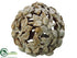 Silk Plants Direct Ball Ornament - Cream Rust - Pack of 4