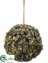 Silk Plants Direct Ball Ornament - Green Brown - Pack of 24