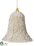 Silk Plants Direct Bell Ornament - Beige - Pack of 12