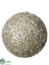 Silk Plants Direct Ball Ornament - Silver - Pack of 12