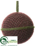 Silk Plants Direct Ball Ornament - Green Burgundy - Pack of 6