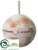 Ball Ornament - Beige Red - Pack of 6