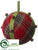 Ball Ornament - Red Green - Pack of 6