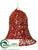 Bell Ornament - Red - Pack of 6