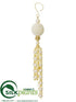 Silk Plants Direct Ball Drop Ornament - Gold Pearl - Pack of 6