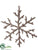 Glitter Snowflake Ornament - Copper Light - Pack of 24