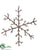 Glitter Snowflake Ornament - Copper Light - Pack of 24