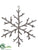 Snowflake Ornament - Brown Whitewashed - Pack of 24