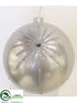 Silk Plants Direct Ball Ornament - Silver - Pack of 6