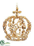 Silk Plants Direct Crown Ornament - Gold - Pack of 4