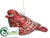 Bird Ornament - Red - Pack of 12