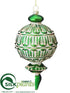 Silk Plants Direct Finial Ornament - Green - Pack of 12