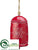 Cow Bell Ornament - Red White - Pack of 4