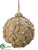 Pearl Jute Ball Ornament - Natural Pearl - Pack of 3