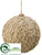 Pearl Jute Ball Ornament - Natural Pearl - Pack of 2