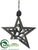 Wood Star Ornament - Black - Pack of 6