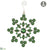 Rhinestone Snowflake Ornament - Jade - Pack of 6