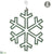 Rhinestone Snowflake Ornament - Jade Silver - Pack of 4