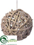 Silk Plants Direct Ball Ornament - Brown Glittered - Pack of 24