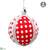 Polka Dot Ball Ornament - Red White - Pack of 12