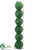 Beaded Ball Ornament - Green Glittered - Pack of 12