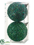 Silk Plants Direct Ball Ornament - Peacock Glittered - Pack of 12