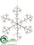 Snowflake Ornament - Brown Whitewashed - Pack of 12