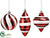 Ornament - Red White - Pack of 8