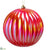 Plastic Ball Ornament - Red - Pack of 1