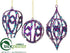 Silk Plants Direct Ball Ornament - Peacock - Pack of 8