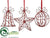 Ornament - Red - Pack of 8