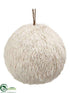 Silk Plants Direct Ball Ornament - Cream Gold - Pack of 8