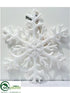 Silk Plants Direct Snowflake Ornament - White - Pack of 6