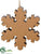 Snowflake Ornament - Brown Silver - Pack of 6