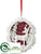 Reindeer Medallion Ornament - White - Pack of 12