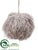 Ball Ornament - Whitewashed Glittered - Pack of 8