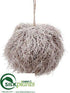 Silk Plants Direct Ball Ornament - Whitewashed Glittered - Pack of 8