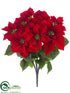 Silk Plants Direct Poinsettia Bush - Red - Pack of 6