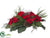 Poinsettia, Pine Cone, Pine Centerpiece - Red Green - Pack of 2