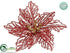 Silk Plants Direct Poinsettia With Clip - Red Gold - Pack of 24