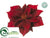 Poinsettia With Clip - Burgundy Burgundy - Pack of 12