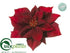 Silk Plants Direct Poinsettia With Clip - Burgundy Burgundy - Pack of 12