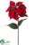 Poinsettia Spray - Red - Pack of 12