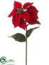 Silk Plants Direct Poinsettia Spray - Red - Pack of 12