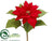 Poinsettia Spray - Red Red - Pack of 12