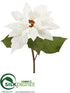 Silk Plants Direct Poinsettia Spray - White - Pack of 12