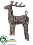 Silk Plants Direct Twig Standing Reindeer - Brown Whitewashed - Pack of 2